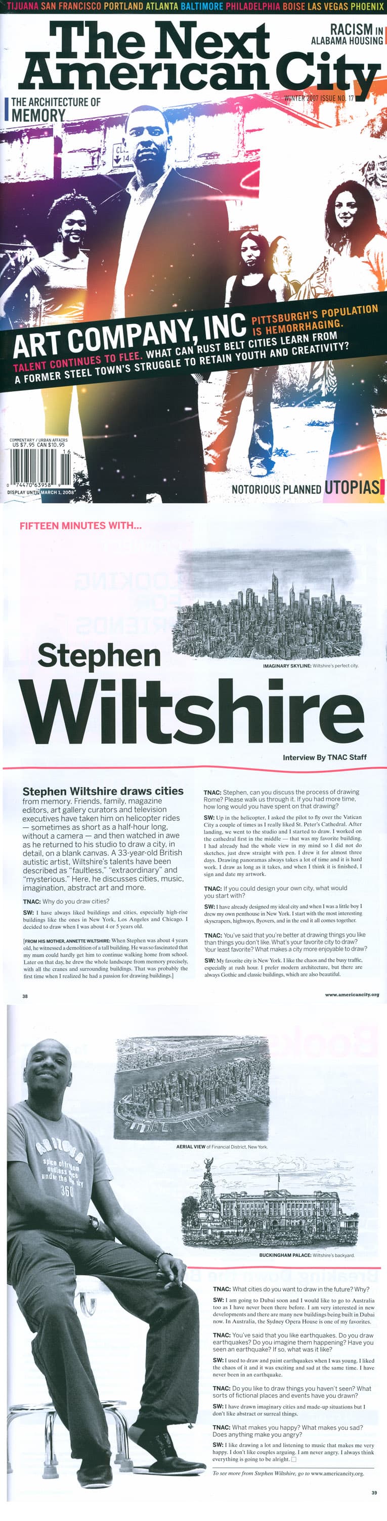 15 Minutes With Stephen Wiltshire