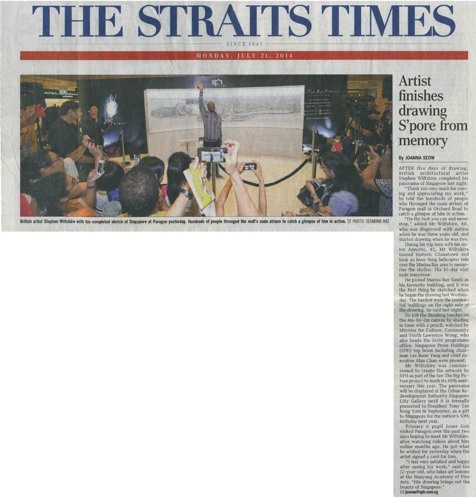 Artist Finishes Drawing Singapore